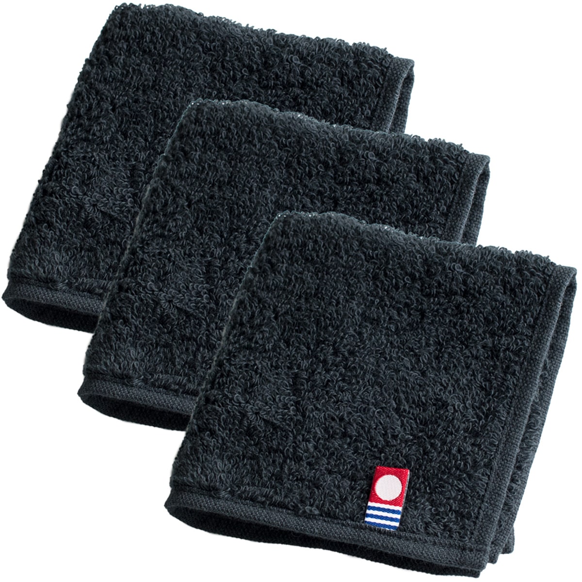 タオルハンカチ 3枚セット メンズ 今治 小さめ コンパクト タオル 20×20cm 【03】ブラック Tps-172-3set-bk