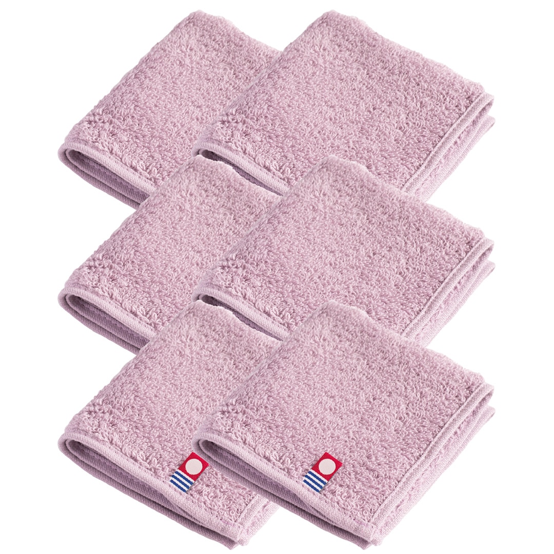 タオルハンカチ 6枚セット メンズ 今治 小さめ コンパクト タオル 20×20cm 【08】パープル Tps-172-6set-pa