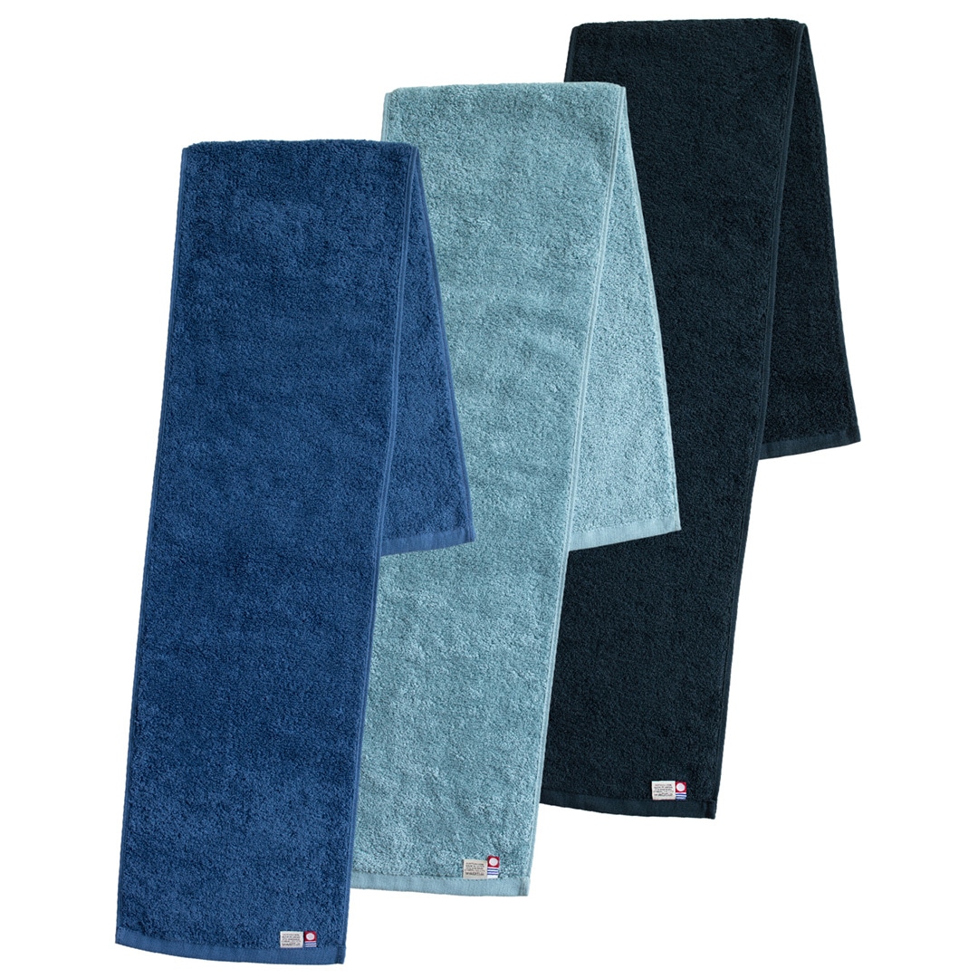 マフラータオル スポーツタオル 3枚セット メンズ 首巻き 今治 日本製 綿100% 夏 汗拭き タオル 今治産 吸水 厚手 肌触り マフラー 無地 スポーツ ジム 体育祭【04】アソート Tps-180-3set-3c