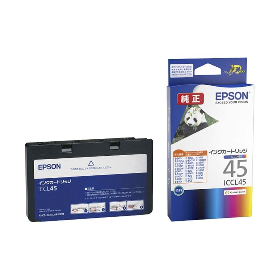 エプソン 純正インク ICCL45 4色一体型 (目印:パンダ) 純正 高品質 大容量 セット 特価 パック エコ 長持ち