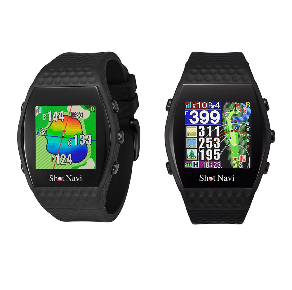 ショットナビ ゴルフ用腕時計型GPS距離計測機 INFINITY ブラック   距離測定機 飛距離計測 腕時計 レーザー距離計
