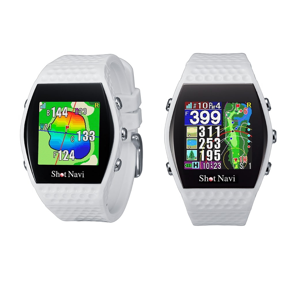 ショットナビ ゴルフ用腕時計型GPS距離計測機 INFINITY ホワイト   距離測定機 飛距離計測 腕時計 レーザー距離計