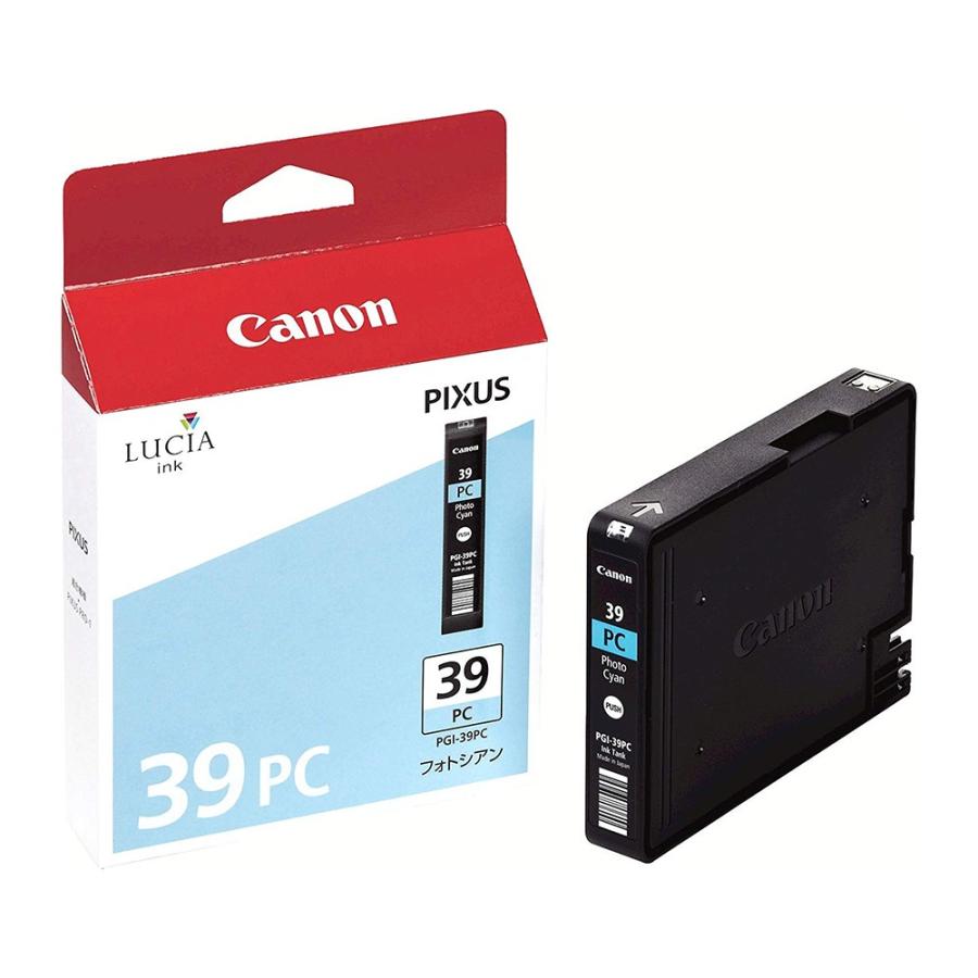 キヤノン 純正インク PGI-39PC フォトシアン 純正 高品質 大容量 セット 特価 パック エコ 長持ち 交換