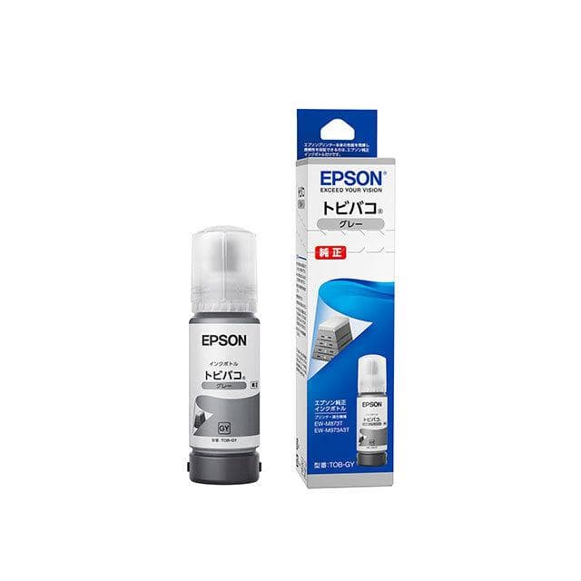 エプソン 純正インクボトル TOB-GY グレー  (目印:トビバコ)  純正 高品質 大容量 セット 特価  パック エコ 長持ち