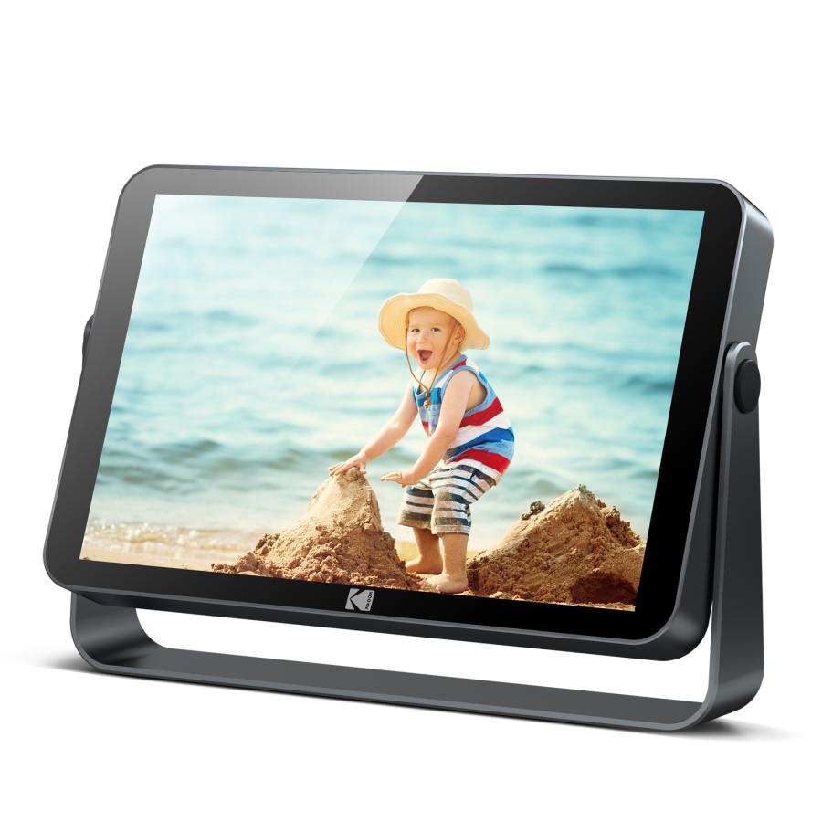 KODAK デジタルフォトフレーム Wi-Fi デジタルフォトフレーム 10.1インチ RWF-109 グレー 遠隔転送 IPS タッチスクリーン 32GB 写真/動画/音楽