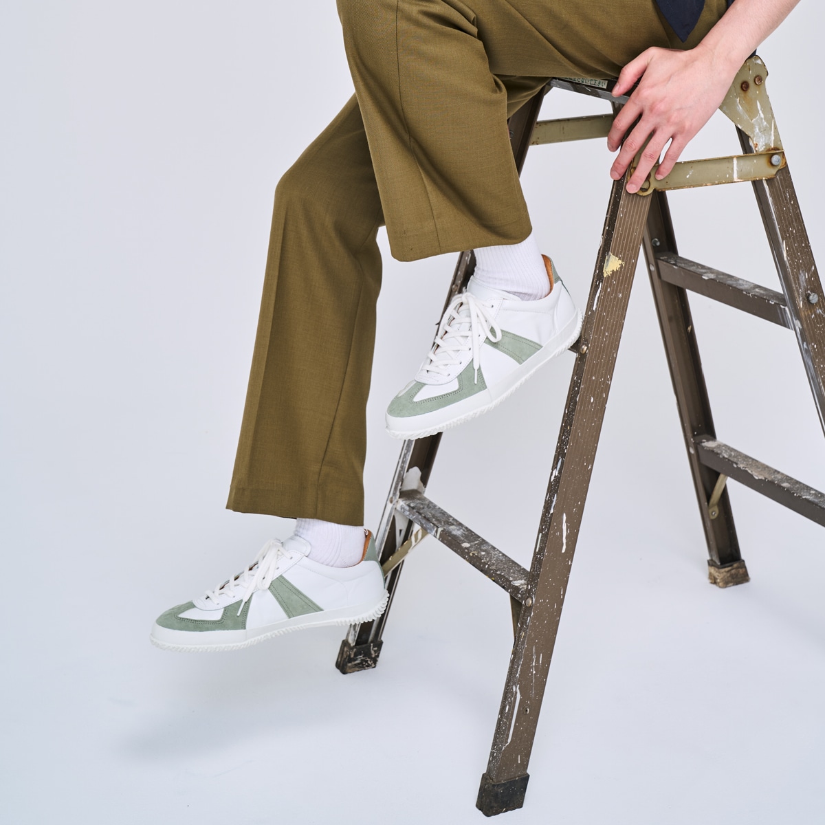 SPINGLE(スピングル) SP-1047 White/Green Lサイズ(26.5cm)