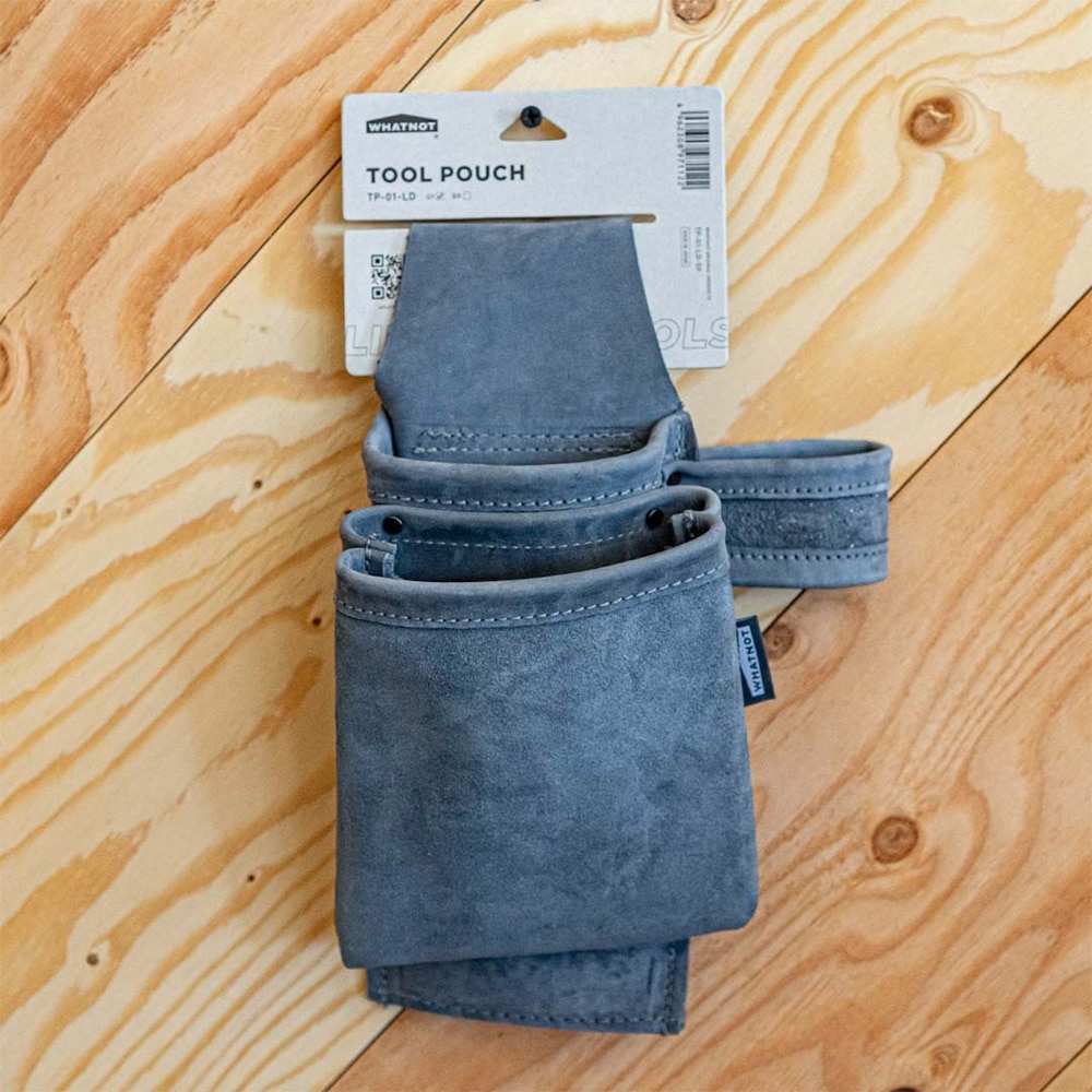 WHATNOT／ツールポーチ ロングダブル（TOOL POUCH LONG DOUBLE）｜ブルーグレー｜TP-01-LD-GY 4962308971122