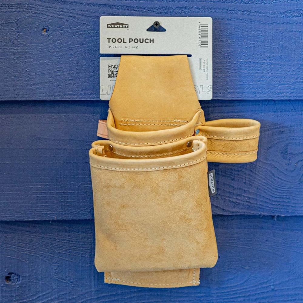 WHATNOT／ツールポーチ ロングダブル（TOOL POUCH LONG DOUBLE）｜ブラウン｜TP-01-LD-BR 4962308971153
