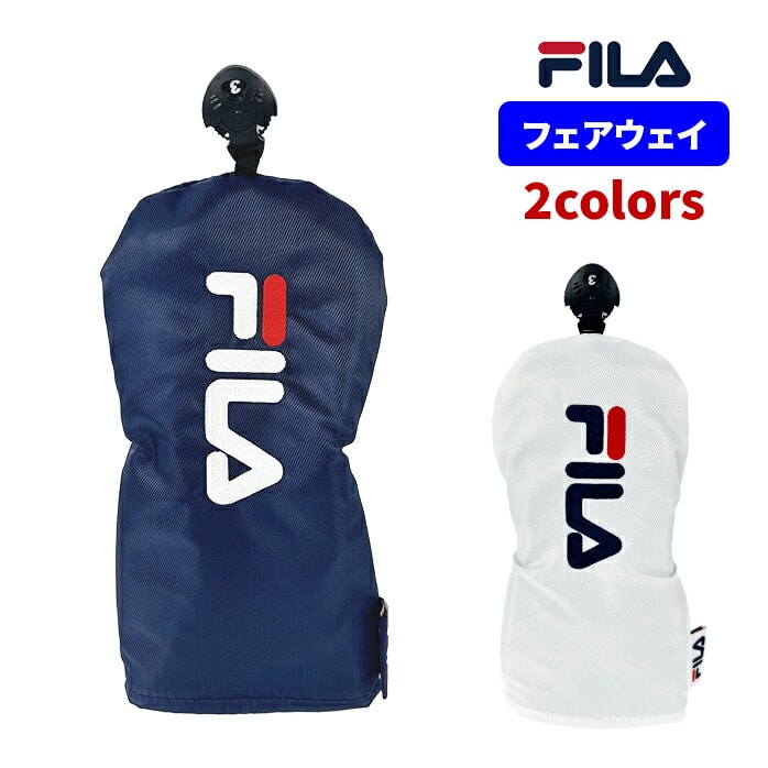 FILA フィラ 25 ゴルフ ヘッドカバー フェアウェイウッド FW 用 755963 ネイビー ホワイト