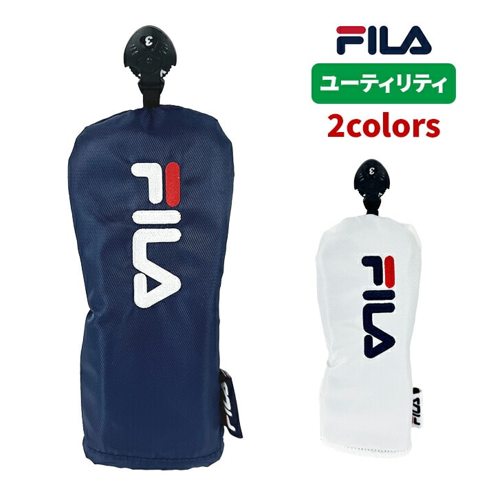 FILA フィラ 25 ゴルフ ヘッドカバー ユーティリティ UT 用 755964 ネイビー ホワイト