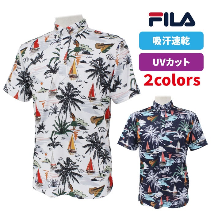 フィラ ゴルフ 半袖 ポロシャツ SMU 744646G 吸汗速乾 UVカット FILA