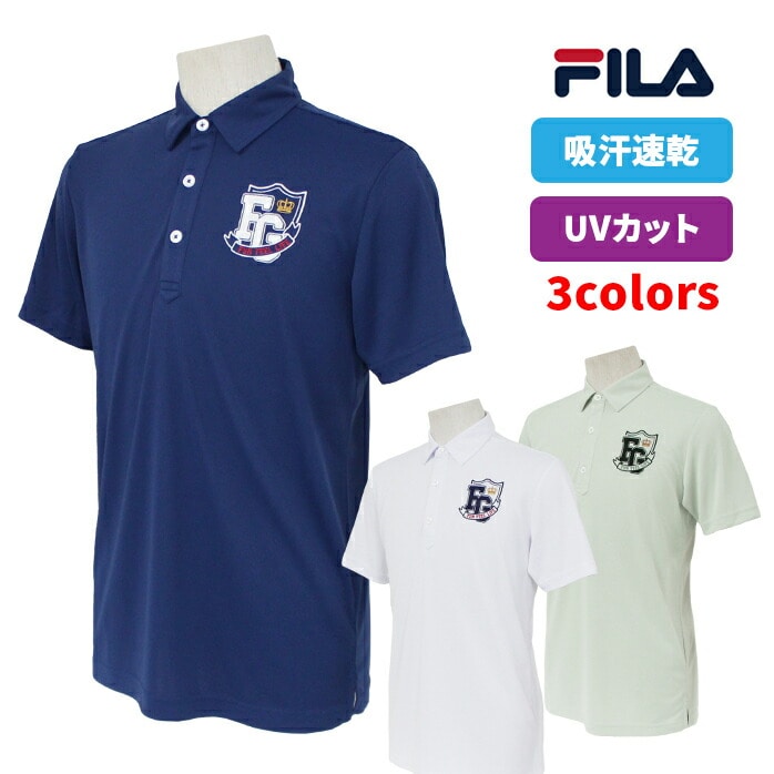 フィラ ゴルフ ポロシャツ 25SS 745692G 半袖 ゴルフポロシャツ グレー ネイビー ホワイト ライトグレー SMU