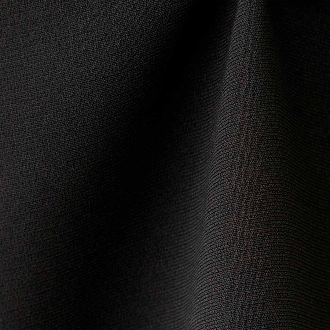 【東京ソワール】ノーカラーのリボン付アンサンブル ブラック 9号