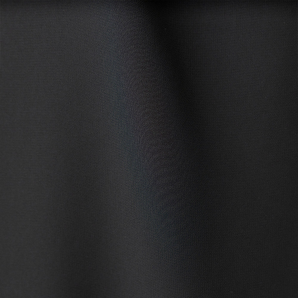 【東京ソワール】ノーカラーデザイン前開きファスナーウォッシャブルワンピース ブラック 13号