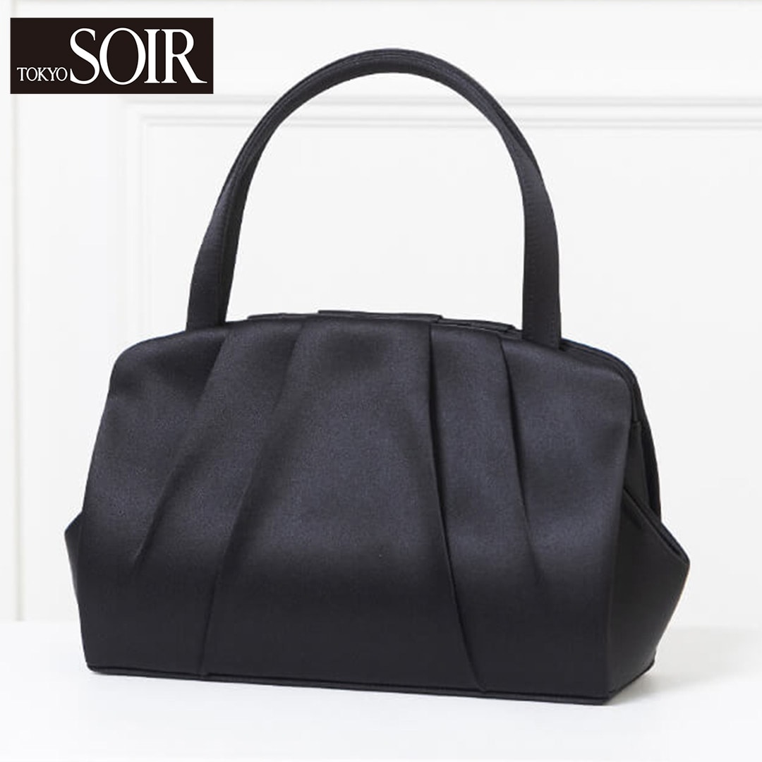 【東京ソワール】慶弔両用タック入りソフトフォーマルバッグ