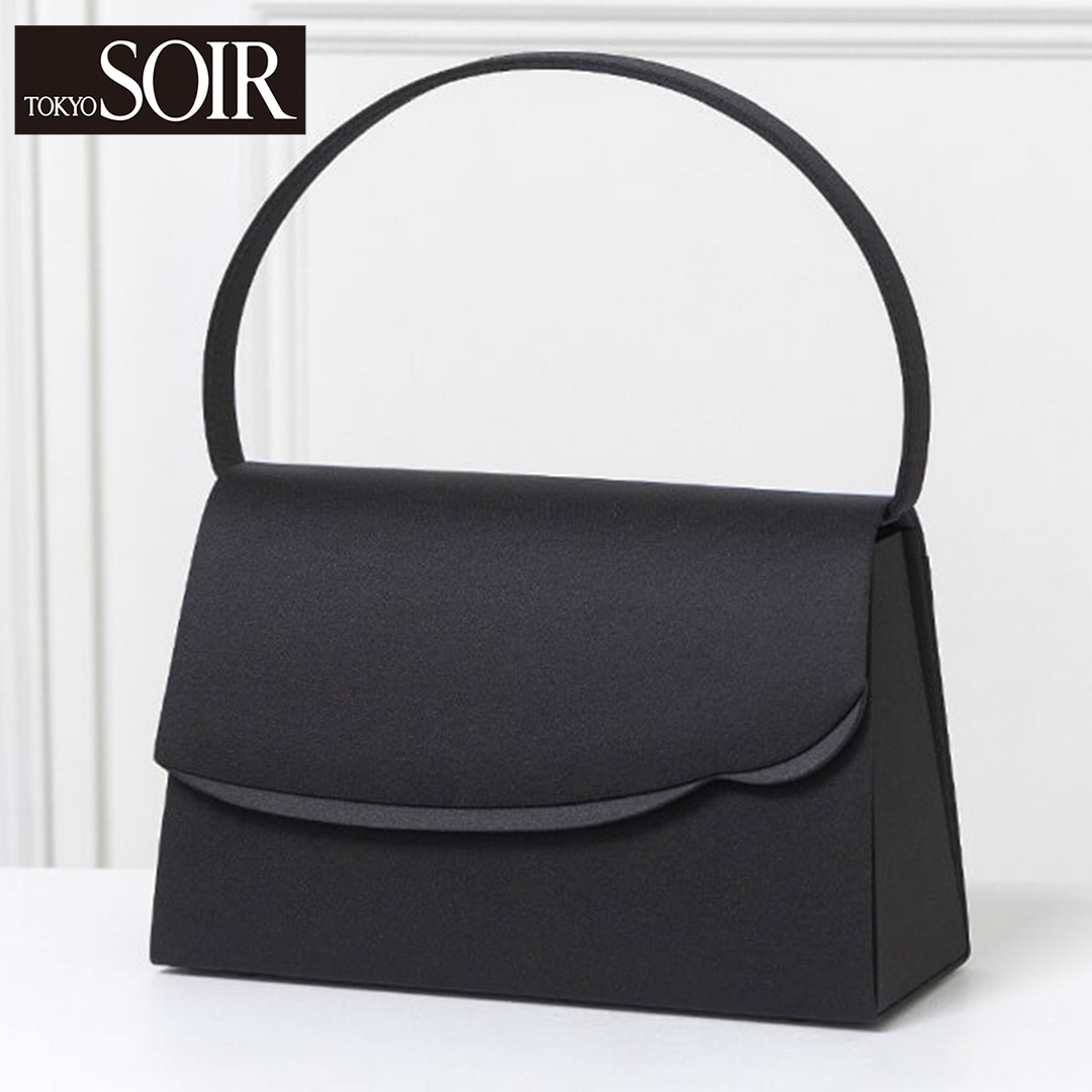 【東京ソワール】撥水加工 変形スカラップのフォーマルバッグ