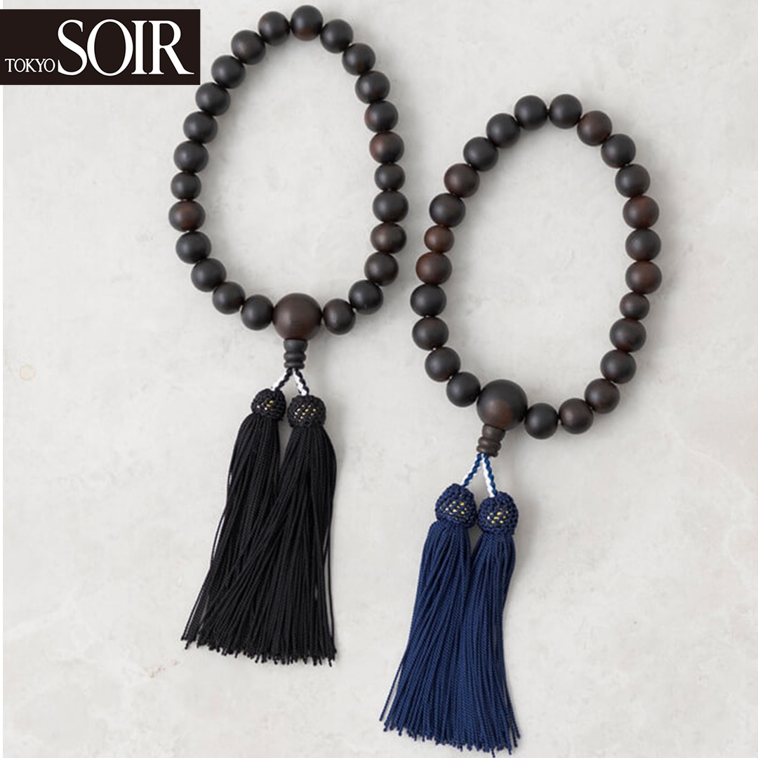 【東京ソワール】日本製 本黒檀の紳士用念珠
