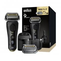 【新品/在庫あり】BRAUN ブラウン シリーズ9 SPORT+ 9350cc 電気シェーバー 5in1アルコール洗浄システム シェーバーケース、替刃1個付き 9350CC-BSP　ブラック