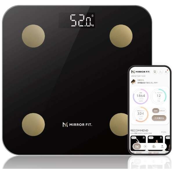 MIRROR FIT. スマート体組成計 ブラック MFSS4