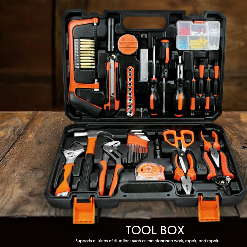 工具 102点セット 収納ケース付き ツールボックス 送料無料 ※北海道、沖縄県、離島を除く 【ロジ発送】 トラベルソムリエ