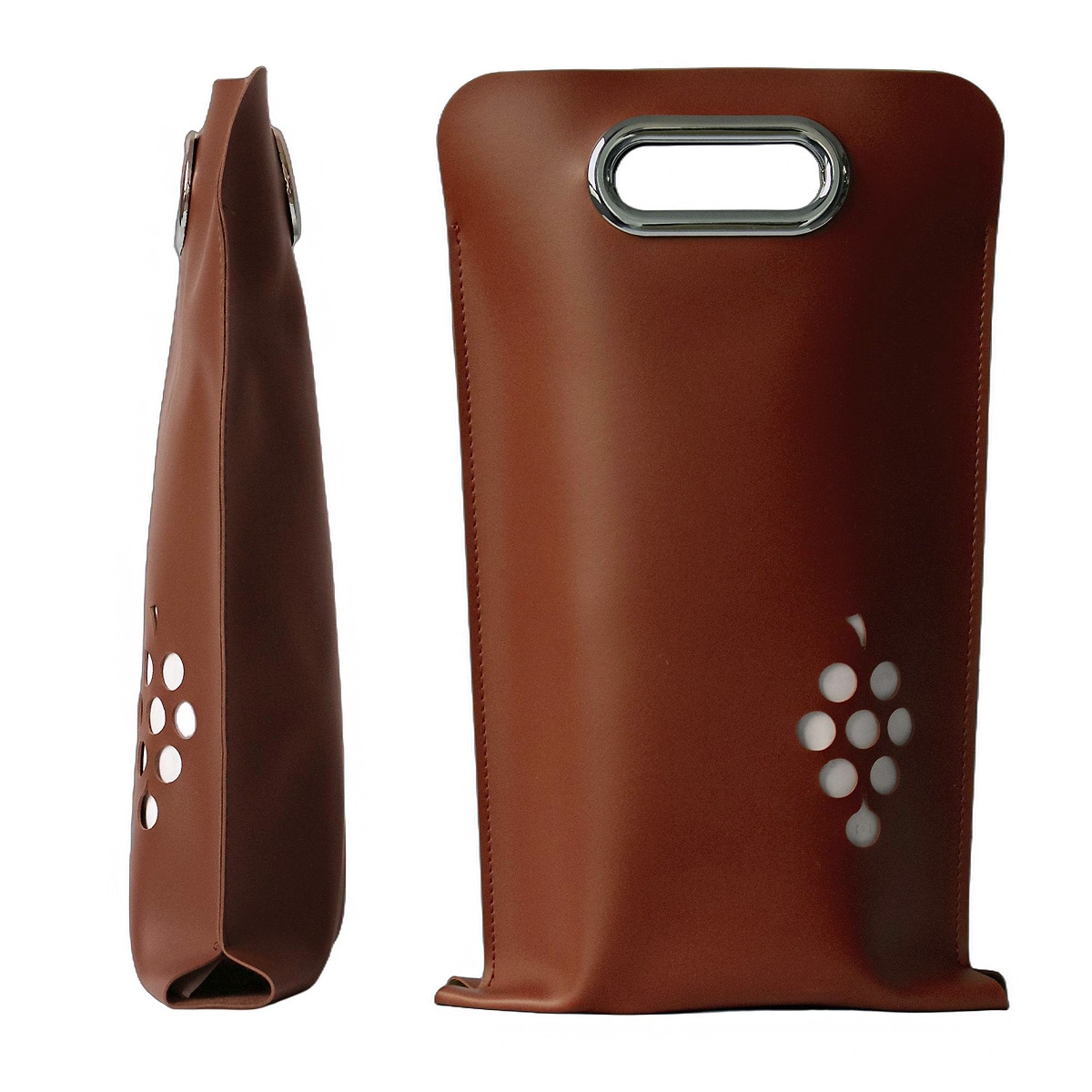 ワインバッグ ワイン バッグ かばん 鞄 合皮 おしゃれ 2本用 軽量 手土産 ギフト BBQ パーティー 男女兼用 ギフト【wine-bag】 ブラウン トラベルソムリエ