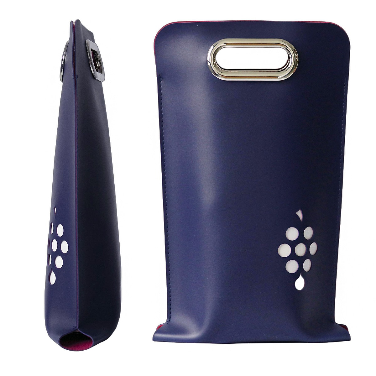 ワインバッグ ワイン バッグ かばん 鞄 合皮 おしゃれ 2本用 軽量 手土産 ギフト BBQ パーティー 男女兼用 ギフト【wine-bag】 ネイビー トラベルソムリエ