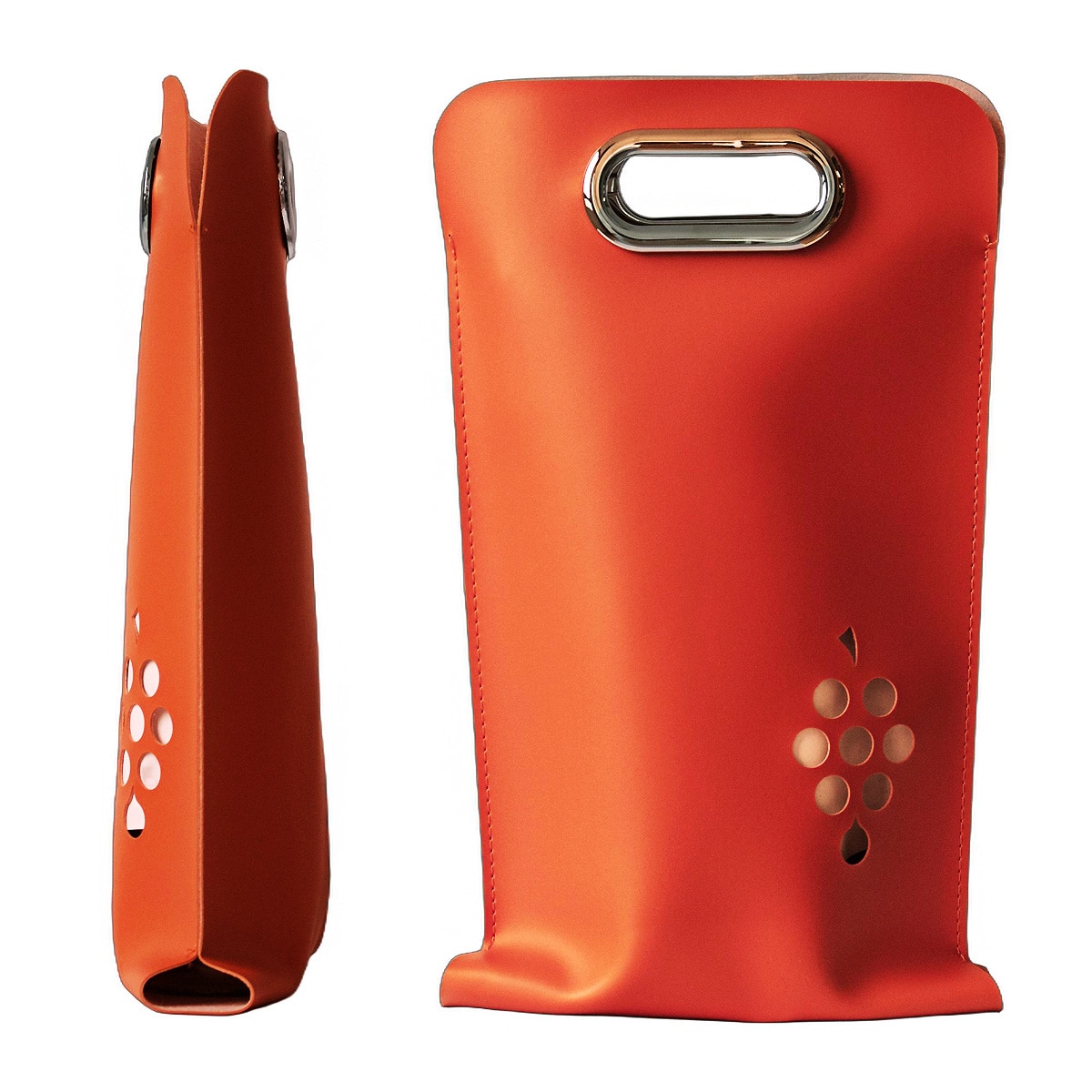 ワインバッグ ワイン バッグ かばん 鞄 合皮 おしゃれ 2本用 軽量 手土産 ギフト BBQ パーティー 男女兼用 ギフト【wine-bag】 オレンジ トラベルソムリエ