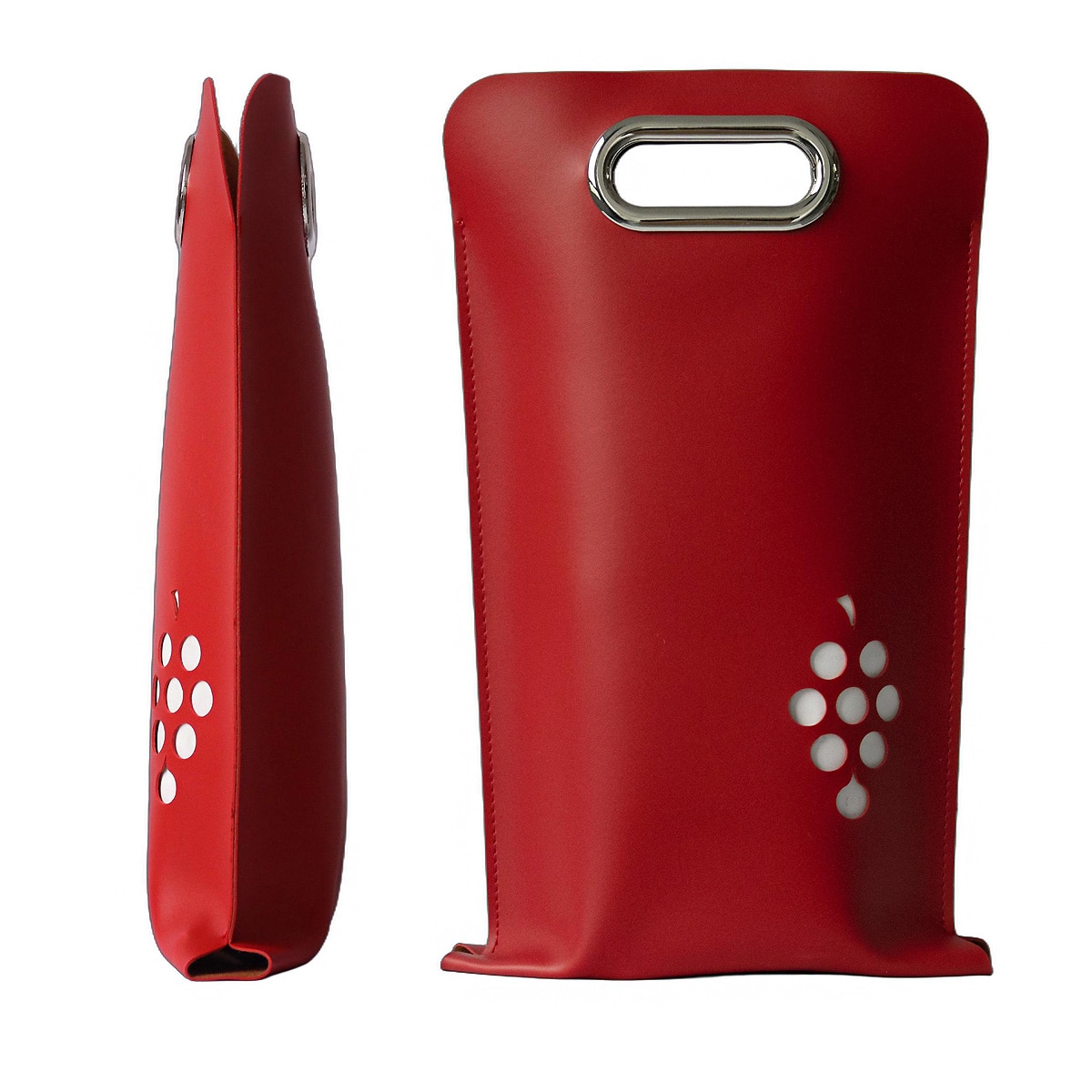 ワインバッグ ワイン バッグ かばん 鞄 合皮 おしゃれ 2本用 軽量 手土産 ギフト BBQ パーティー 男女兼用 ギフト【wine-bag】 レッド トラベルソムリエ