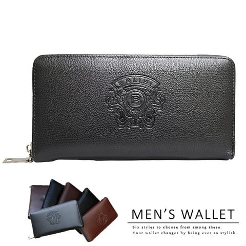 サイフ さいふ 財布 メンズ 長財布 ラウンドファスナー メール便 170/ブラック【180】 トラベルソムリエ