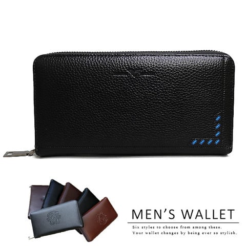 サイフ さいふ 財布 メンズ 長財布 ラウンドファスナー メール便 173/ブラック【180】 トラベルソムリエ