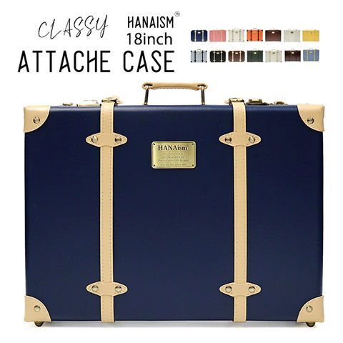 【ハナイズム】 アタッシュケース ショルダーバッグ ショルダー アルミフレーム ビジネスバッグ メンズ ブリーフケース メンズ ダイヤル錠 書類 書類ケースロック付き HANAism 1/ネイビー【NNTC】 トラベルソムリエ