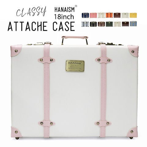【ハナイズム】 アタッシュケース ショルダーバッグ ショルダー アルミフレーム ビジネスバッグ メンズ ブリーフケース メンズ ダイヤル錠 書類 書類ケースロック付き HANAism 9/ホワイトピンク 【NNTC】 トラベルソムリエ