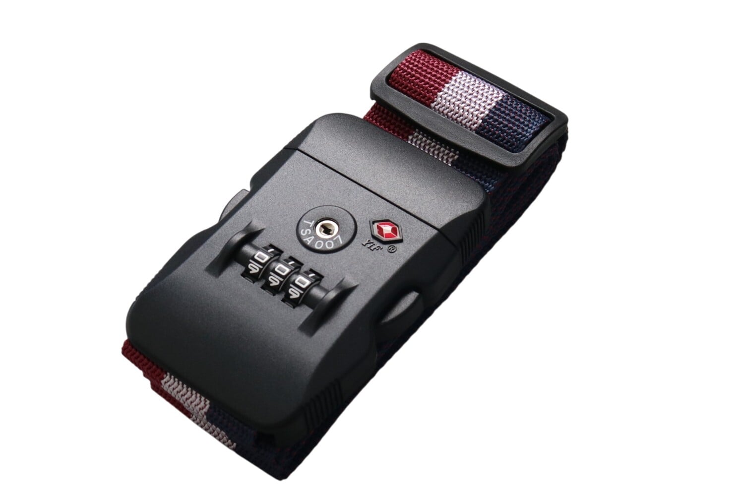 スーツケースベルト キャリーバッグベルト シンプル かんたん カラフル おしゃれ ロック付き メール便送料無料 盗難防止 防犯対策 荷崩れ防止 旅行用品 海外旅行 TSAロック ネオンカラー ストライプ トラベルグッズ【suitcasebelt03】2/トリコロール