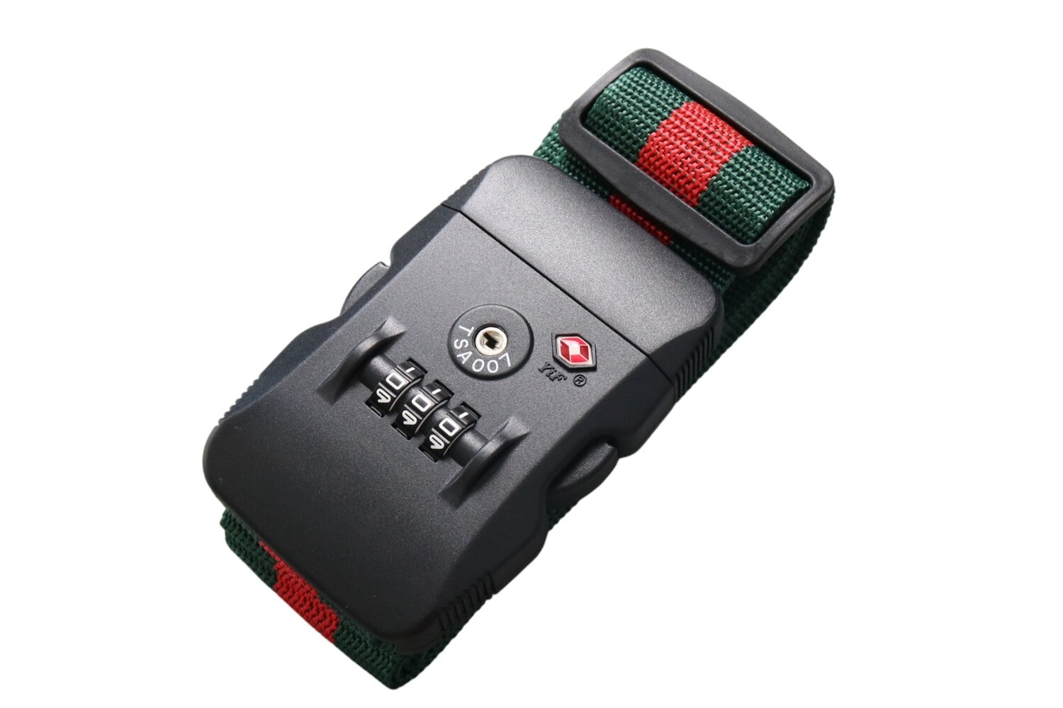 スーツケースベルト キャリーバッグベルト シンプル かんたん カラフル おしゃれ ロック付き メール便送料無料 盗難防止 防犯対策 荷崩れ防止 旅行用品 海外旅行 TSAロック ネオンカラー ストライプ トラベルグッズ【suitcasebelt03】3/グリーン×レッド