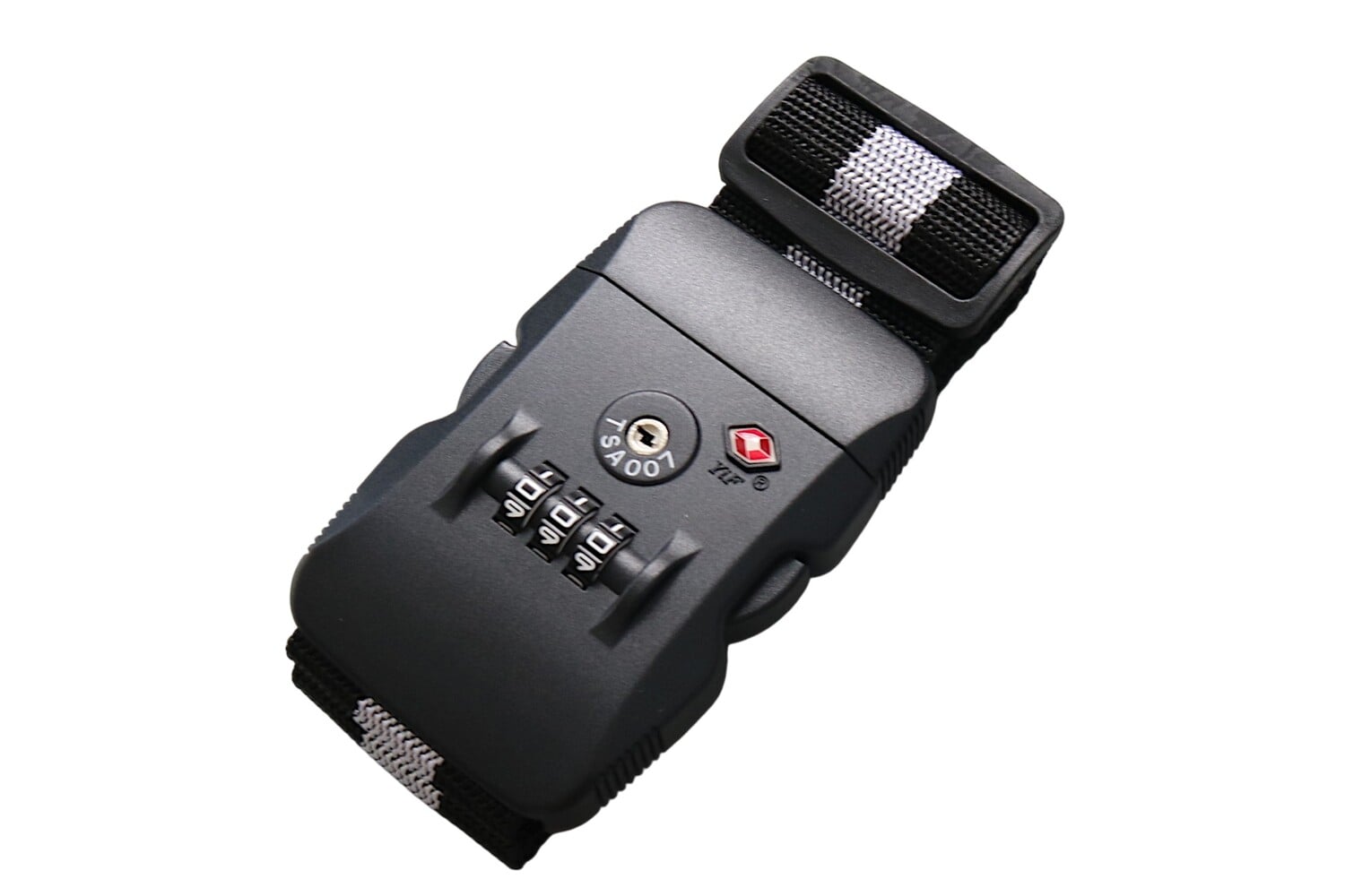 スーツケースベルト キャリーバッグベルト シンプル かんたん カラフル おしゃれ ロック付き メール便送料無料 盗難防止 防犯対策 荷崩れ防止 旅行用品 海外旅行 TSAロック ネオンカラー ストライプ トラベルグッズ【suitcasebelt03】4/ブラック×グレー