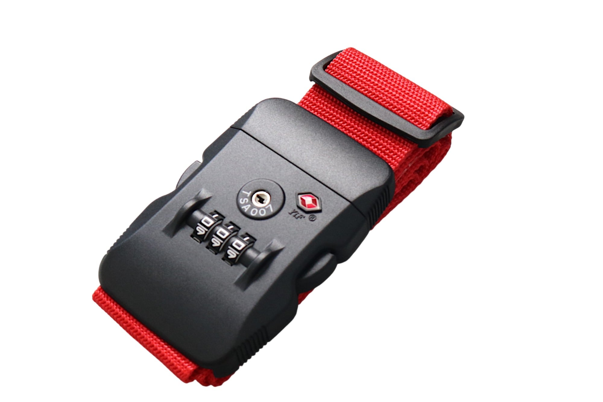 スーツケースベルト キャリーバッグベルト シンプル かんたん カラフル おしゃれ ロック付き メール便送料無料 盗難防止 防犯対策 荷崩れ防止 旅行用品 海外旅行 TSAロック ネオンカラー ストライプ トラベルグッズ【suitcasebelt03】8/レッド