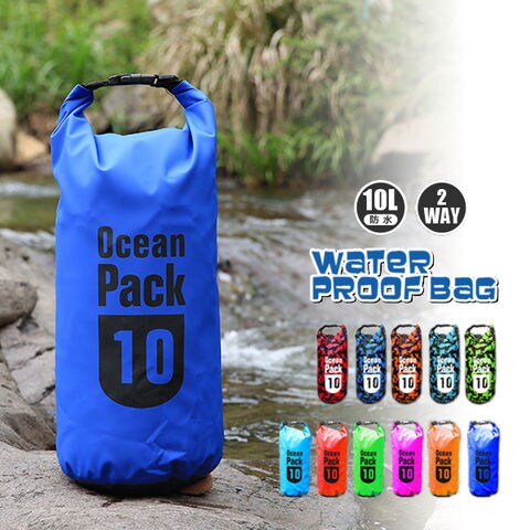 防水 防水バッグ プールバッグ アウトドア 大容量 10l 10L バッグ かばん ショルダーバック ウエストポーチ ビーチバッグ 大容量 ブルー【bsb-10l】 トラベルソムリエ