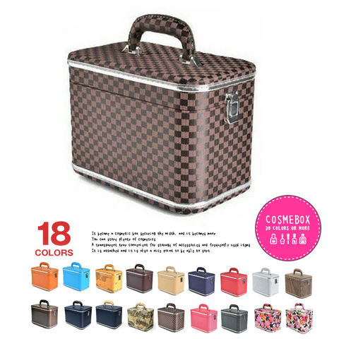 メイクボックス 大容量 鏡付き コスメボックス 化粧品 収納 ボックス かわいい 13#/キューブブラウン 【#+x】 HANAism トラベルソムリエ