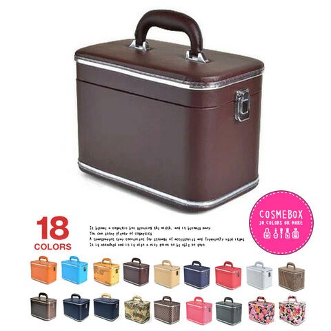 メイクボックス 大容量 鏡付き コスメボックス 化粧品 収納 ボックス かわいい 20Z/ダークブラウン 【z】  HANAism トラベルソムリエ