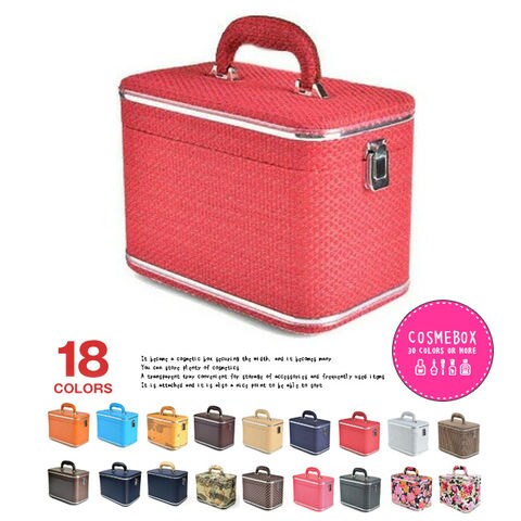 メイクボックス 大容量 鏡付き コスメボックス 化粧品 収納 ボックス かわいい 34Z/レッドコットン 【z】 HANAism トラベルソムリエ