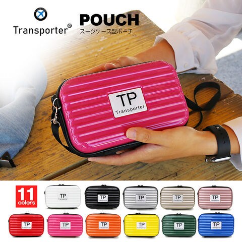 【トランスポーター】 ショルダーバッグ スーツケース 型 スマホショルダー 2way ポーチ 小物入れ 可愛い Transporter【TP】 05/ピンク トラベルソムリエ