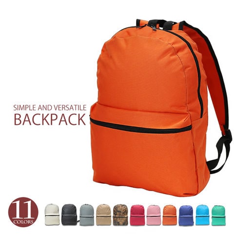 リュック 大容量 シンプル バックパック デイバッグ 軽量 生活防水 カジュアルバッグ 通学 通勤 メンズ レディース リュックサック カバン 鞄 バック 旅行グッズ おしゃれ かわいい 実用的 【hr-1】 オレンジ トラベルソムリエ
