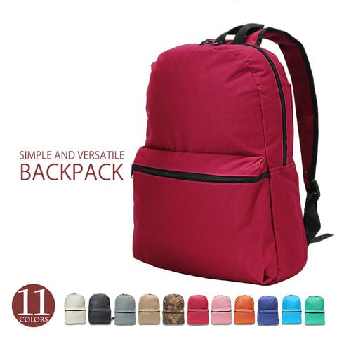 リュック 大容量 シンプル バックパック デイバッグ 軽量 生活防水 カジュアルバッグ 通学 通勤 メンズ レディース リュックサック カバン 鞄 バック 旅行グッズ おしゃれ かわいい 実用的 【hr-1】 ワインレッド トラベルソムリエ