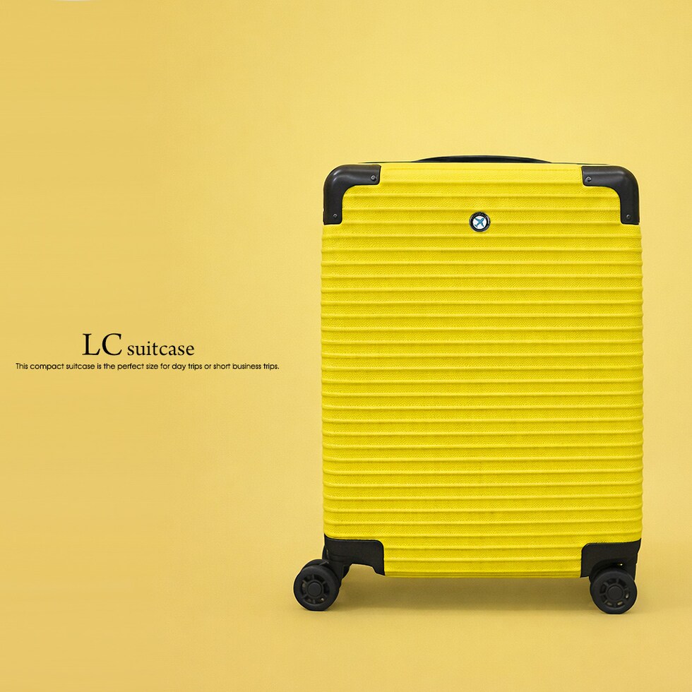 スーツケース 機内持ち込み SSサイズ 軽量 キャリーケース TSAロック 1～3泊用 小型 18インチ ハードケース 出張 旅行 国内 海外 Transporter 送料無料【1年保証】【LC18】 10/イエロー トラベルソムリエ t-ss2