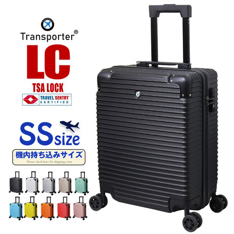 スーツケース 機内持込み SSサイズ キャリーケース キャリーバッグ TSAロック 軽量 小型 ファスナー ジッパー 海外 国内 旅行 Transporter【LC18】 2/ブラック トラベルソムリエ
