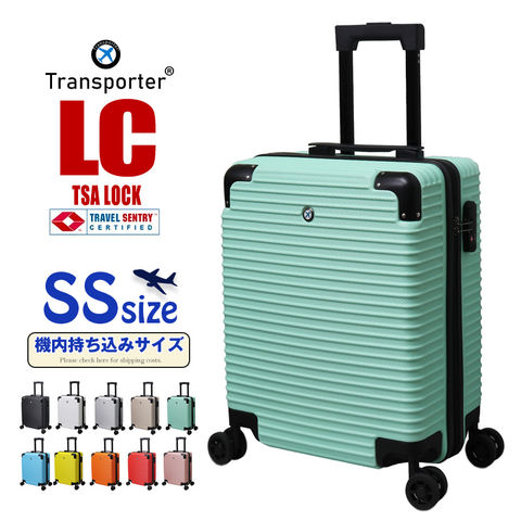 スーツケース 機内持込み SSサイズ キャリーケース キャリーバッグ TSAロック 軽量 小型 ファスナー ジッパー 海外 国内 旅行 Transporter【LC18】 9/ライトグリーン トラベルソムリエ