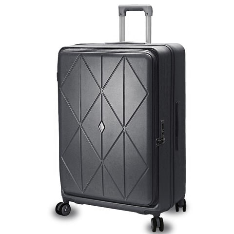 スーツケース Lサイズ フロントオープン 拡張機能 キャリーケース 28インチ 多機能 静音 軽量 旅行バッグ 大容量 【LH001-L】 ダークグレー トラベルソムリエ