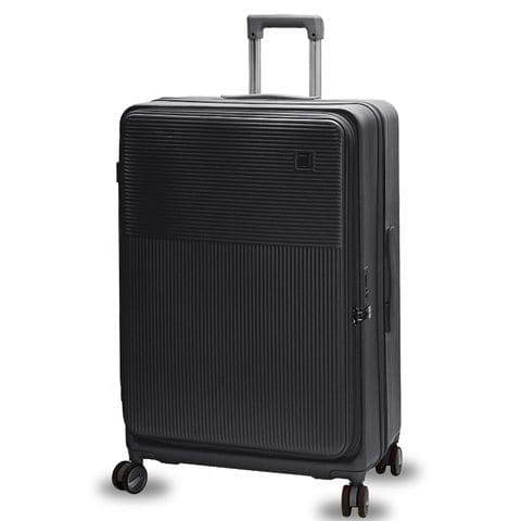 スーツケース Lサイズ フロントオープン 拡張機能 キャリーケース 28インチ 多機能 静音 軽量 旅行バッグ 大容量 【LH003-L】 ブラック トラベルソムリエ
