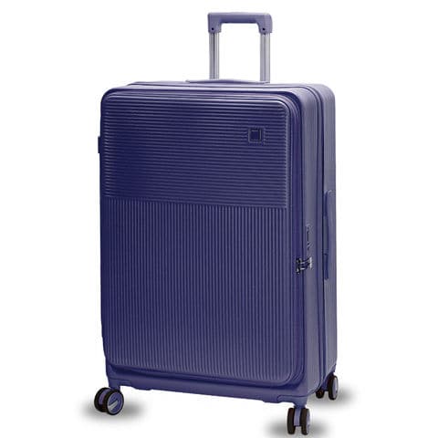 スーツケース Lサイズ フロントオープン 拡張機能 キャリーケース 28インチ 多機能 静音 軽量 旅行バッグ 大容量 【LH003-L】 ダークブルー トラベルソムリエ