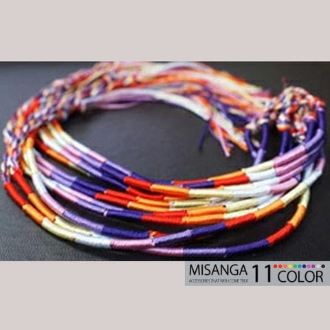 カラフル ミサンガ 足首 アンクレット アクセサリー メール便【一回のご注文100個まで送料220円】 1/和みオレンジ トラベルソムリエ